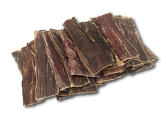 Top Dog Chews single-ingredient jerky shows the simple, wholesome chew for multiple sizes.