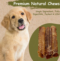 Top Dog Chews single ingredient trachea supports natural chewing for medium and large dogs