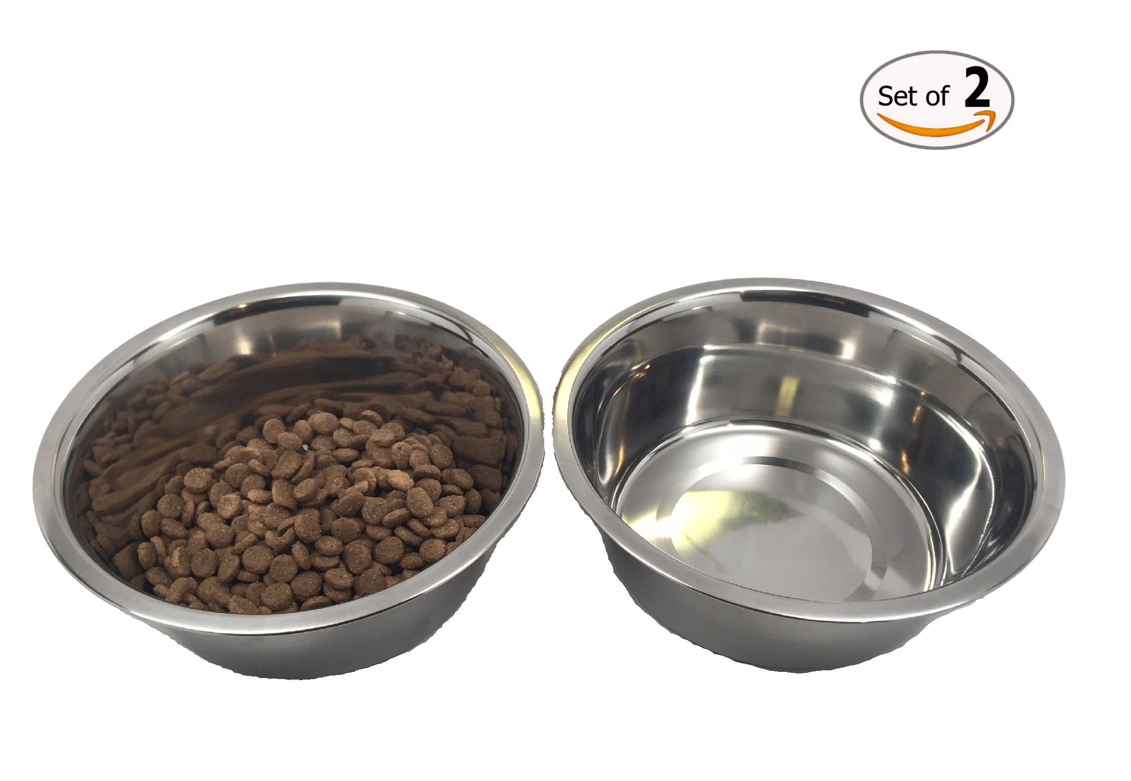 Top Dog Chews stainless steel bowls designed for daily use and durability.