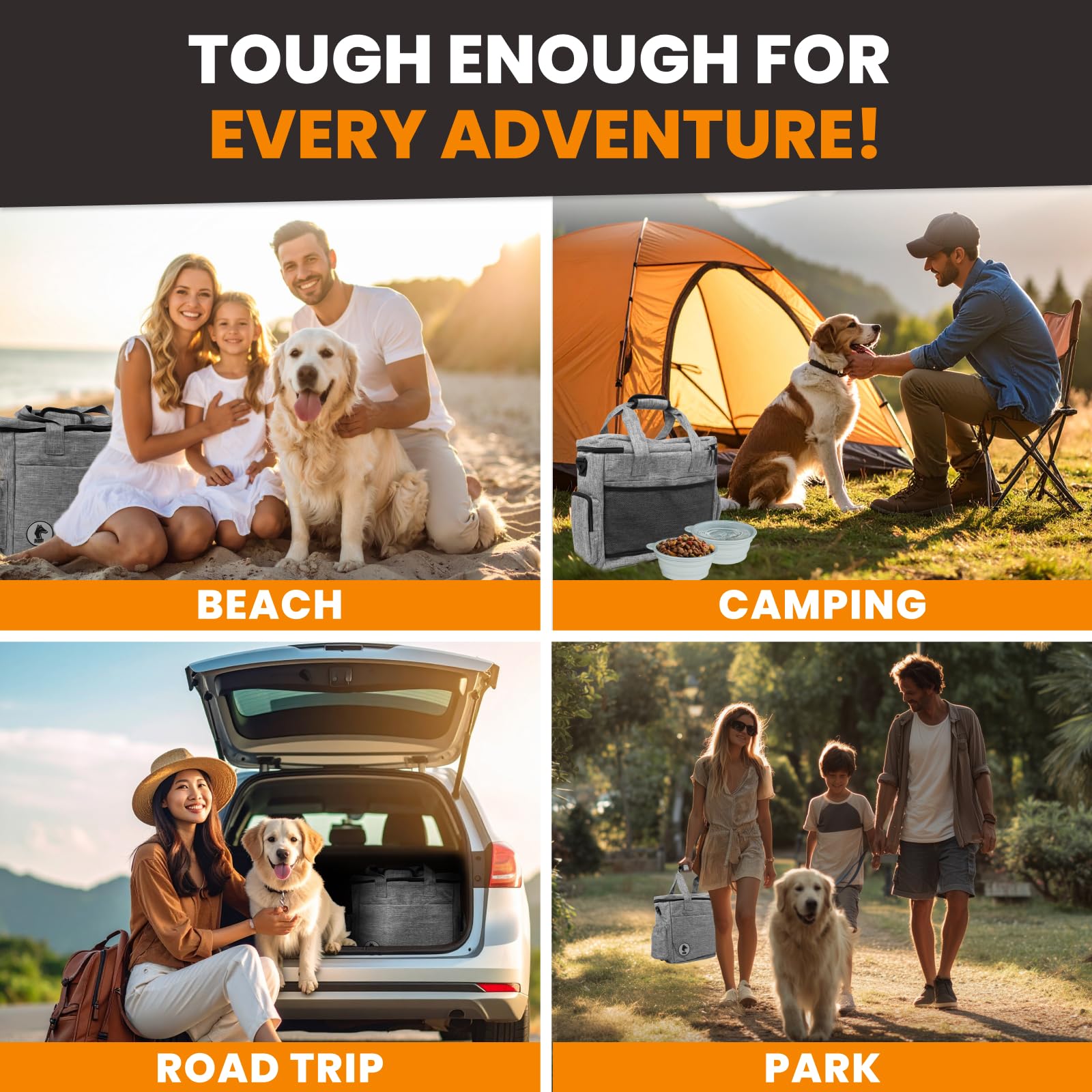 Top Dog Pet Gear bag includes a removable divider for flexible organization.