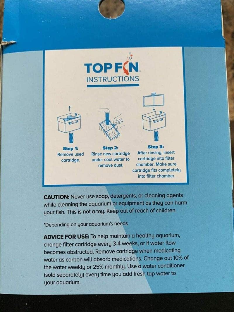 Top Fin EF-S cartridge in aquarium setup demonstrates fish-friendly filtration.