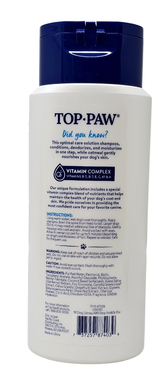 Top Paw coat after wash shows soft, healthy-looking fur.