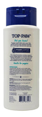 Top Paw shampoo pour spout image suggests convenient bath-time use.