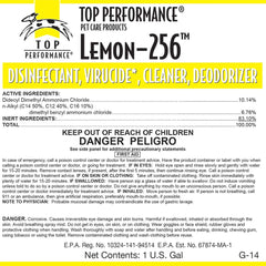 Top Performance 256 dilution chart visible on label for easy mixing.