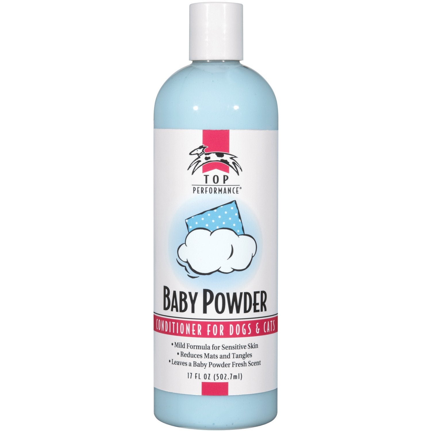Top Performance Baby Powder Conditioner bottle pour for easy application and silky coat shine