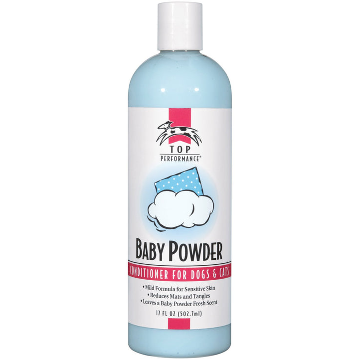 Top Performance Baby Powder Conditioner bottle pour for easy application and silky coat shine