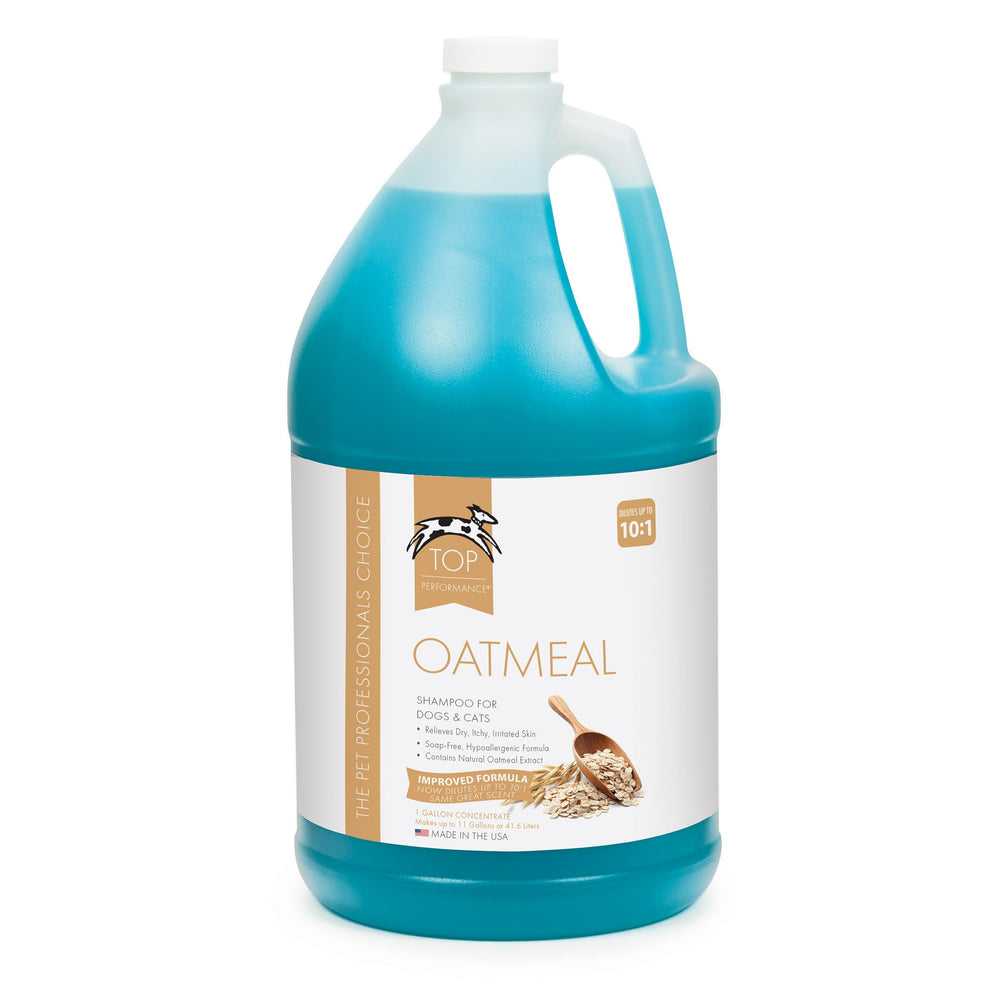 Top Performance Oatmeal Shampoo bottle for gentle cleansing and soothing pets' skin