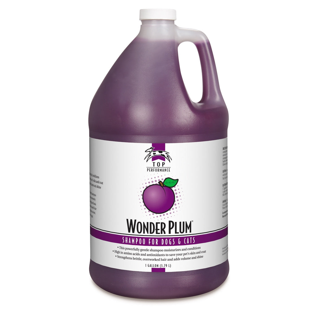 Top Performance Wonder Plum bottle pour highlights gentle cleansing for pets