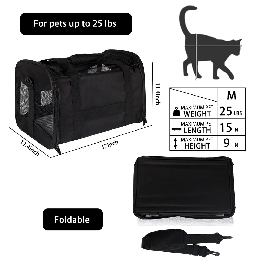 Top tasta airline-approved cat carrier fits under most seats for travel.