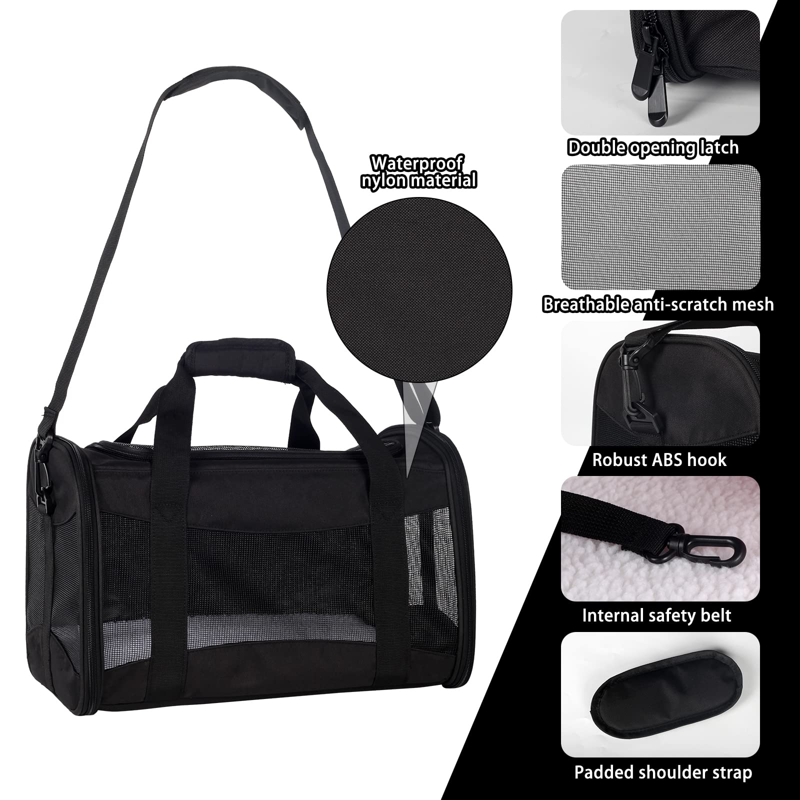 Top tasta cat carrier anti-escape buckle enhances pet safety.