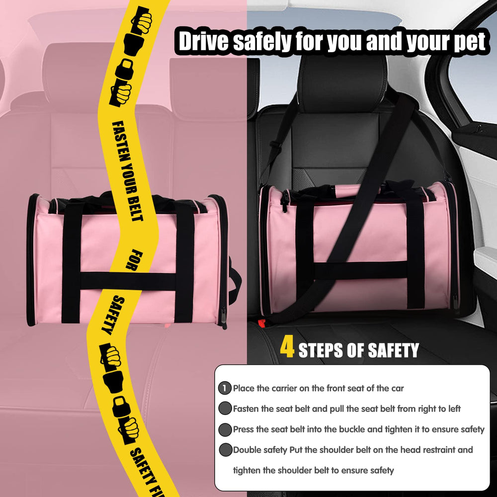 Top Tasta cat carrier portable with adjustable strap for easy carrying.
