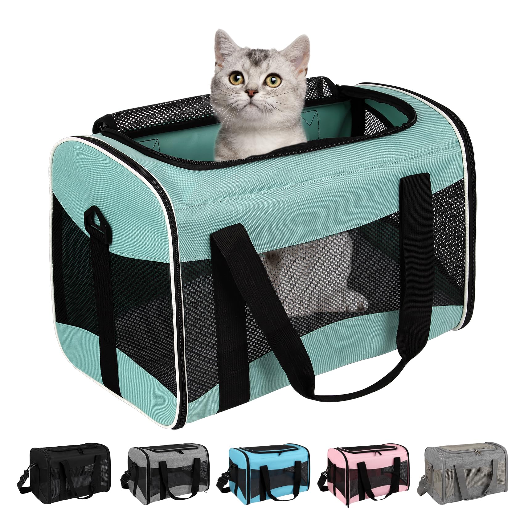 Top tasta cat carrier under-seat design for easy airline travel