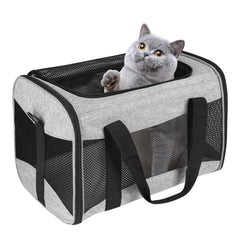 Top Tasta cat carrier under-seat design supports in-cabin travel.