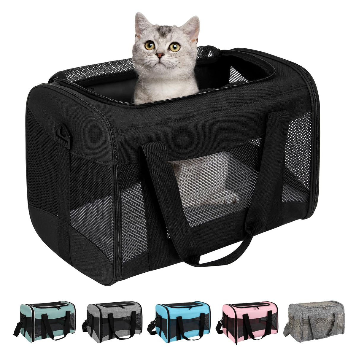 Top tasta cat carrier under-seat design for easy airline travel.
