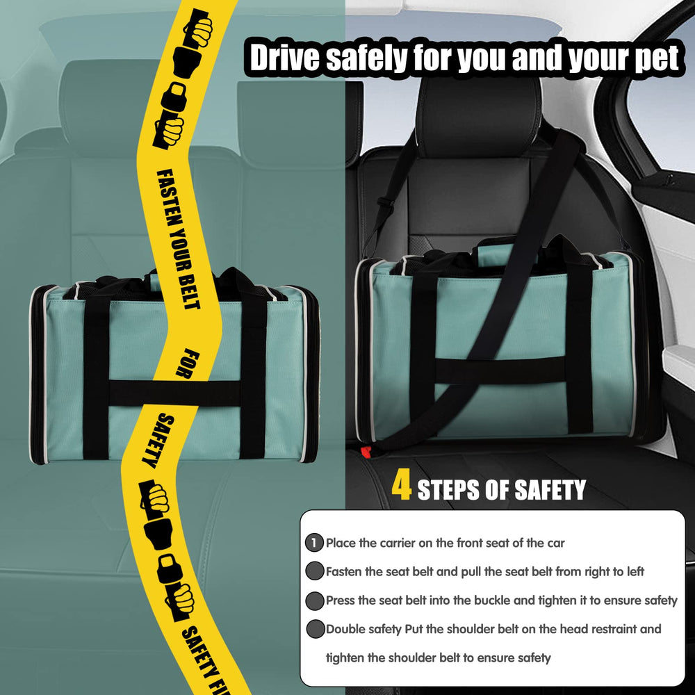 Top tasta anti-escape buckle keeps pet secure during trips