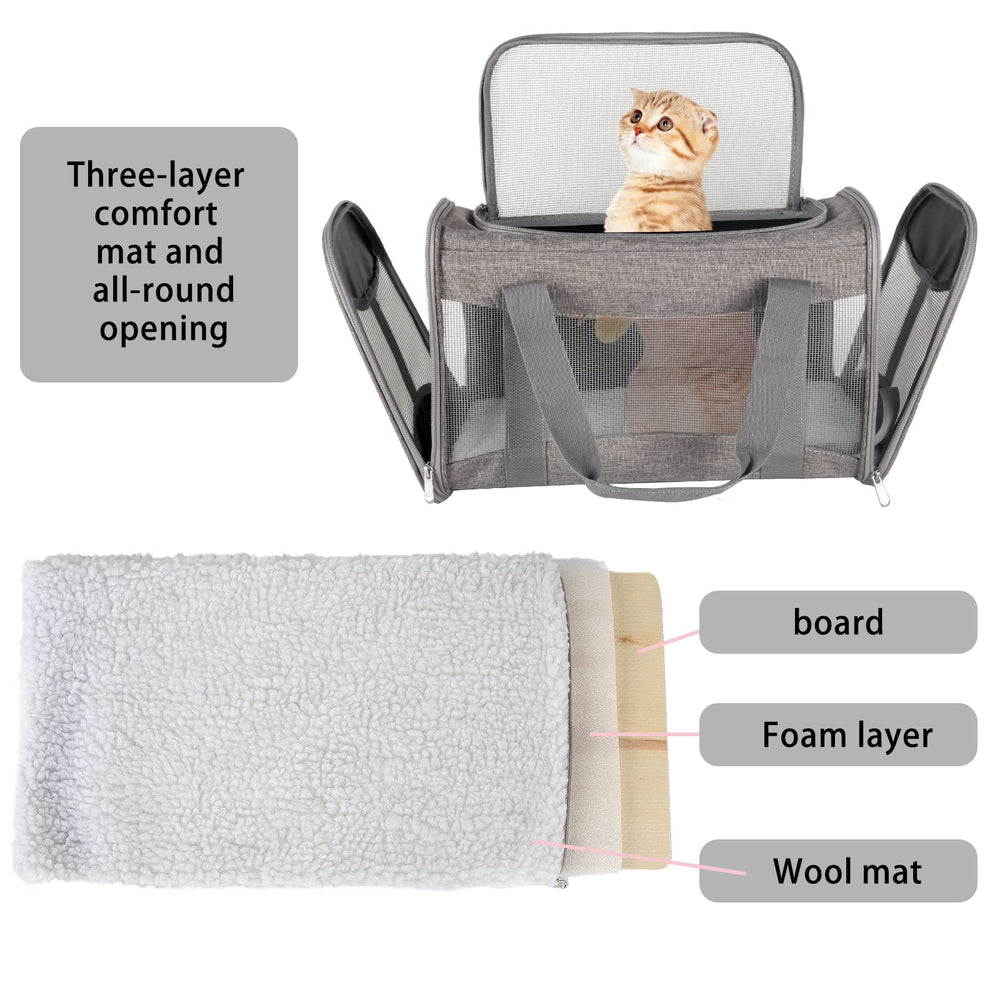 Top Tasta carrier includes detachable wool pad for cozy rests