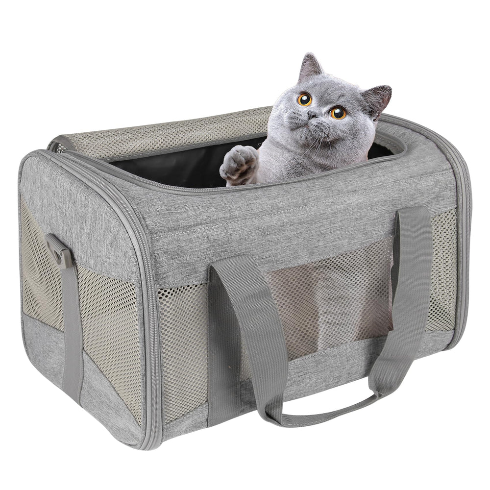 Top Tasta cat carrying case fits under most airline seats for easy travel.