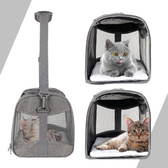 Top Tasta cat/dog carrier includes detachable wool bed for cozy trips.