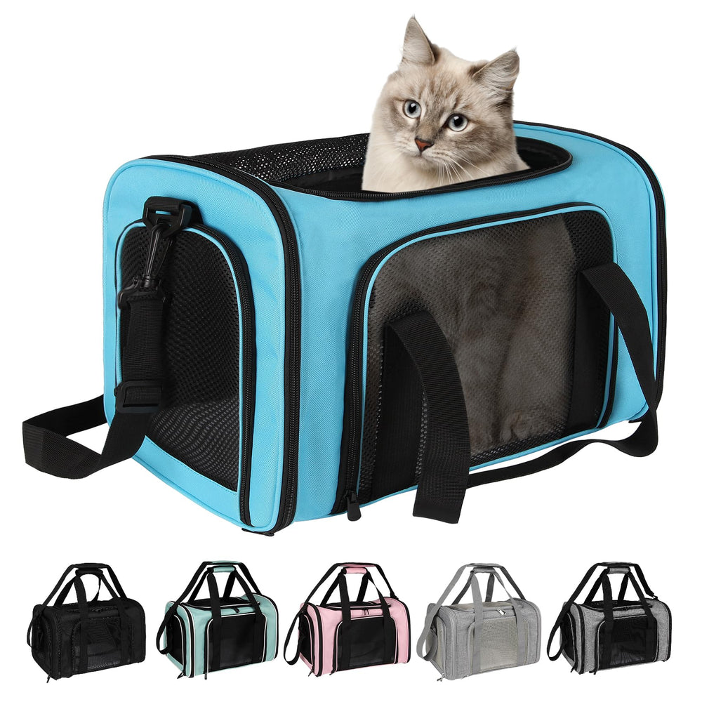Top Tasta dog-cat carrier with removable ice pad option to cool pets.