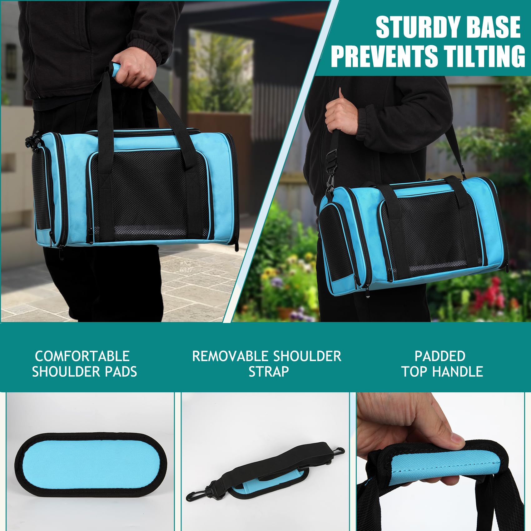 Top Tasta dog-cat carrier large size offers ample space for lounging.