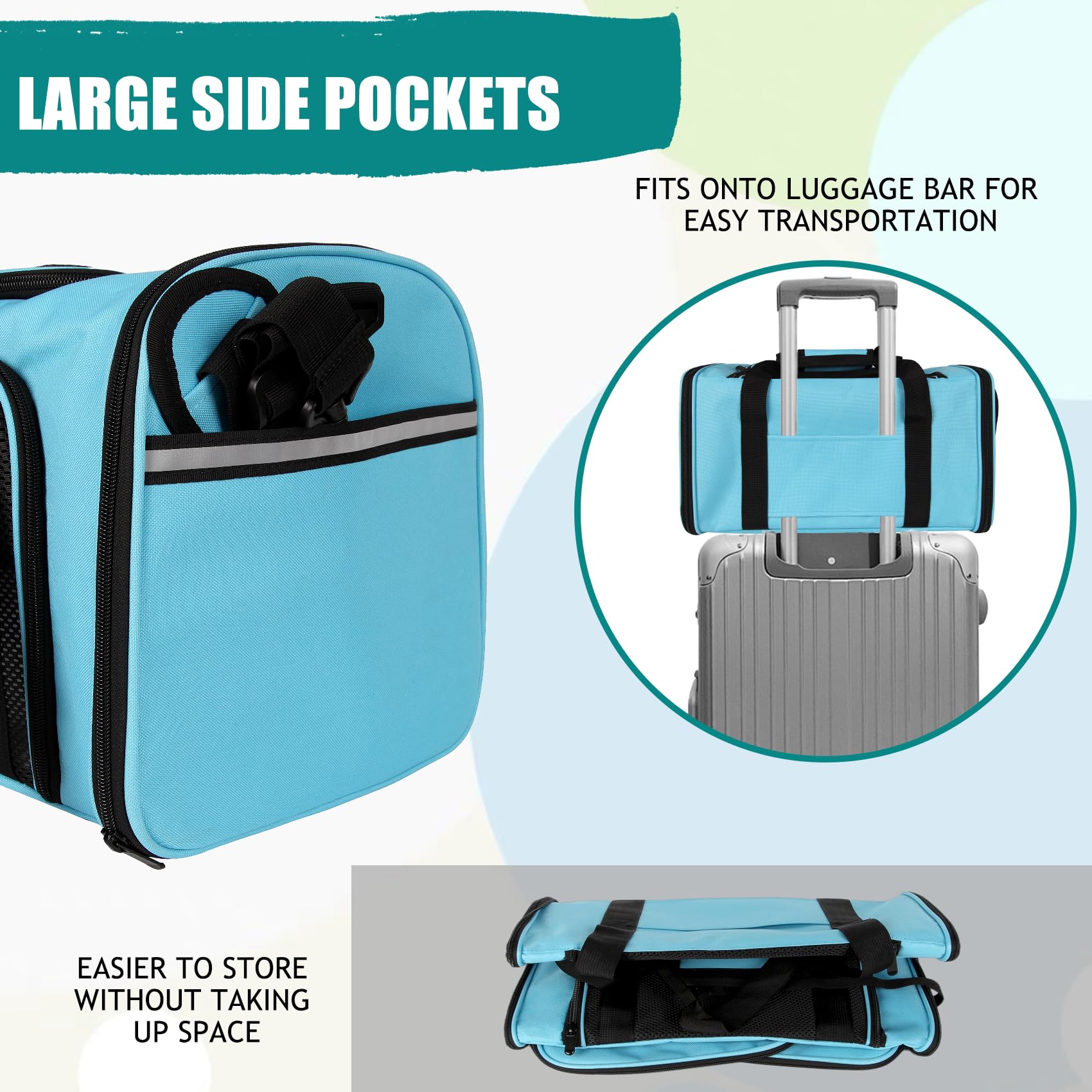 Top Tasta dog-cat carrier medium size fits comfortably.
