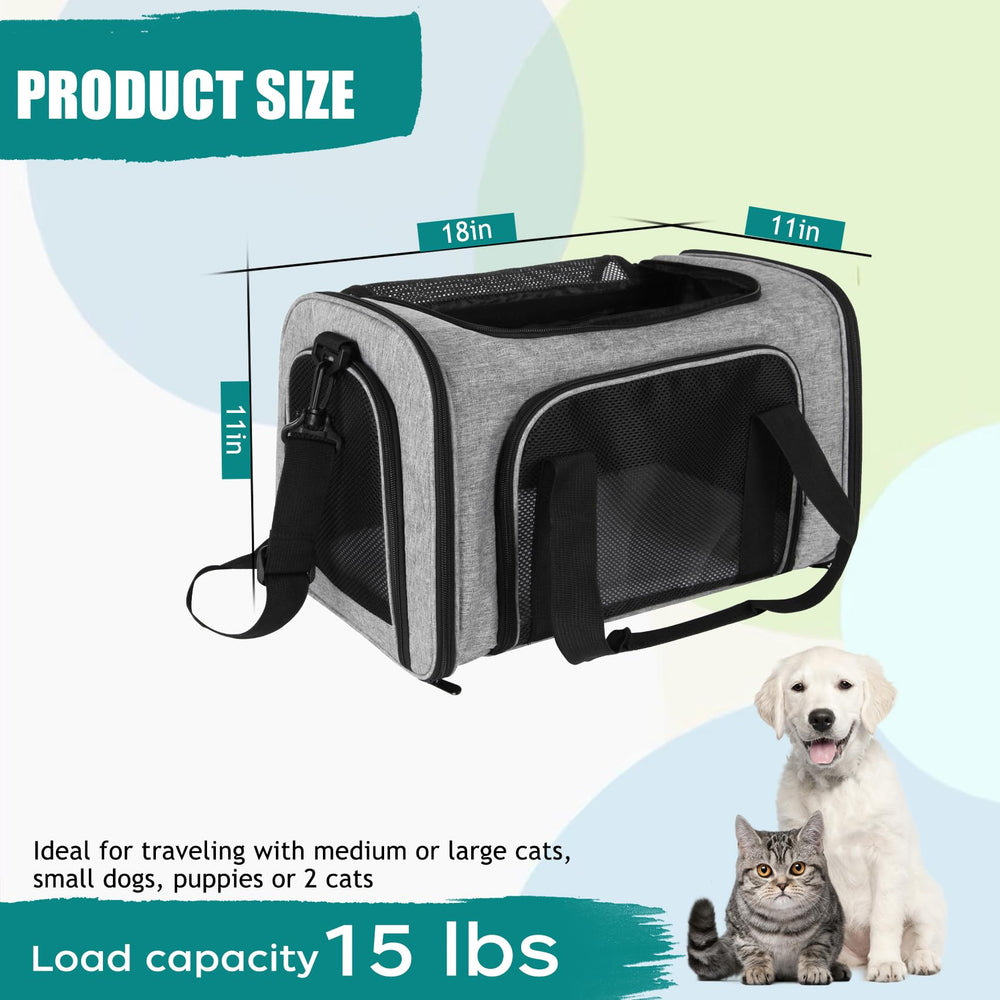 Top tasta carrier with shoulder straps enables hands-free travel.