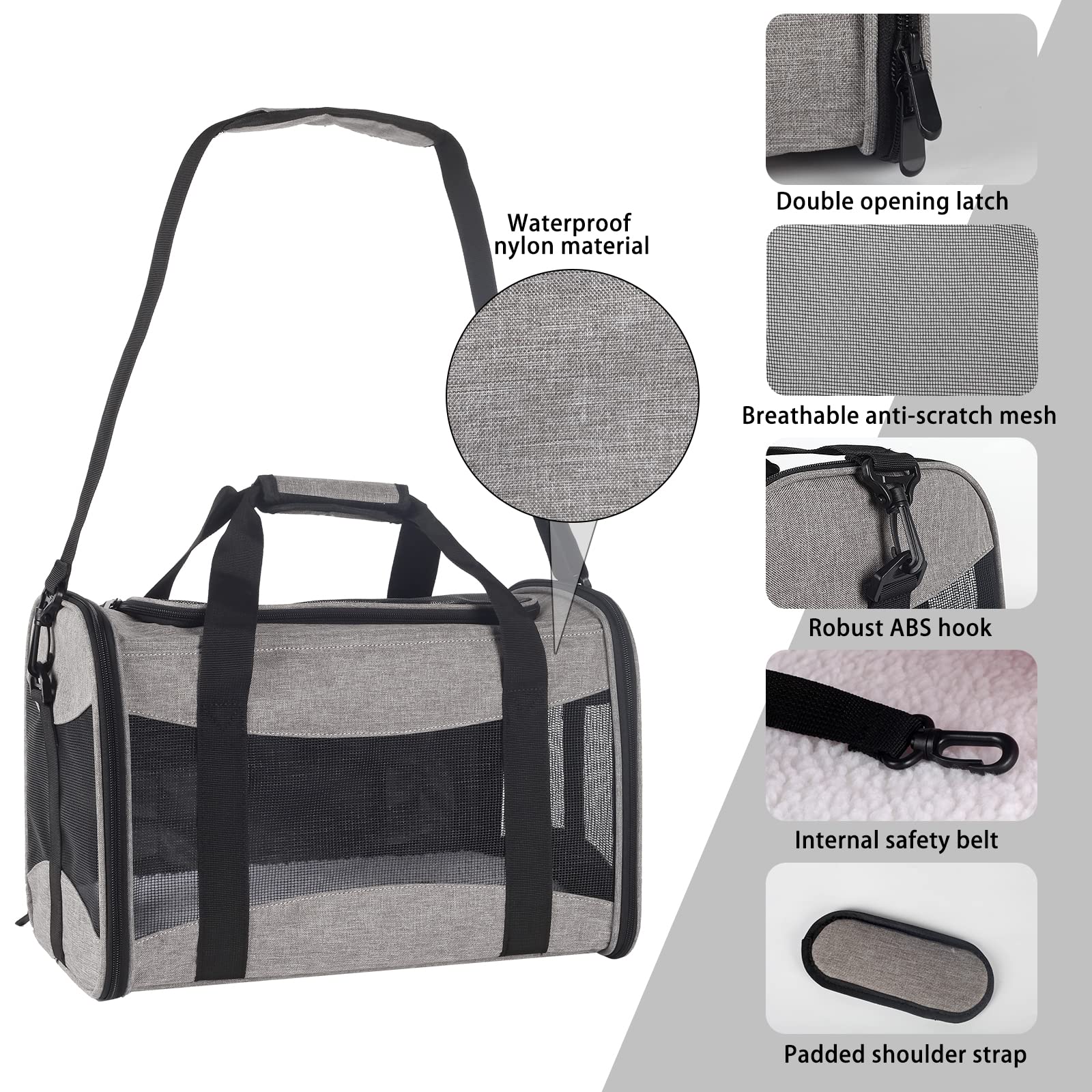 Top Tasta carrier features breathable mesh panels for airflow.