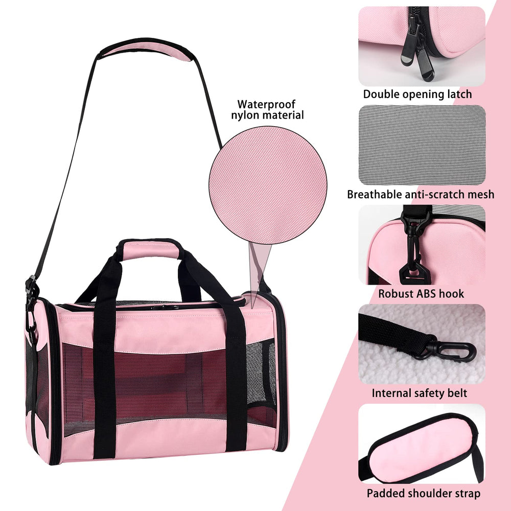 Top Tasta pet travel carrier featuring breathable mesh for ventilation.