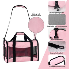 Top Tasta pet travel carrier featuring breathable mesh for ventilation.