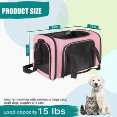 Top Tasta pink carrier with four breathable windows for airflow