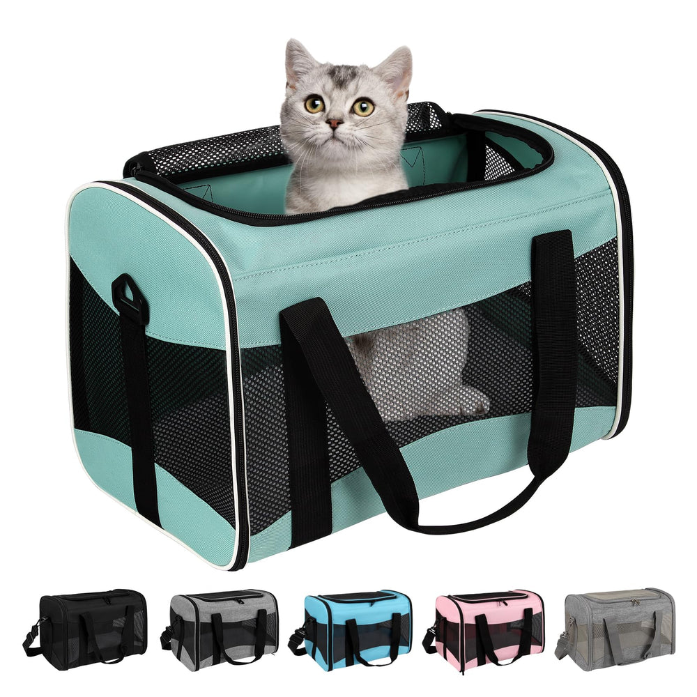 Top tasta Small Animal Travel Carrier front vents promoting air circulation.