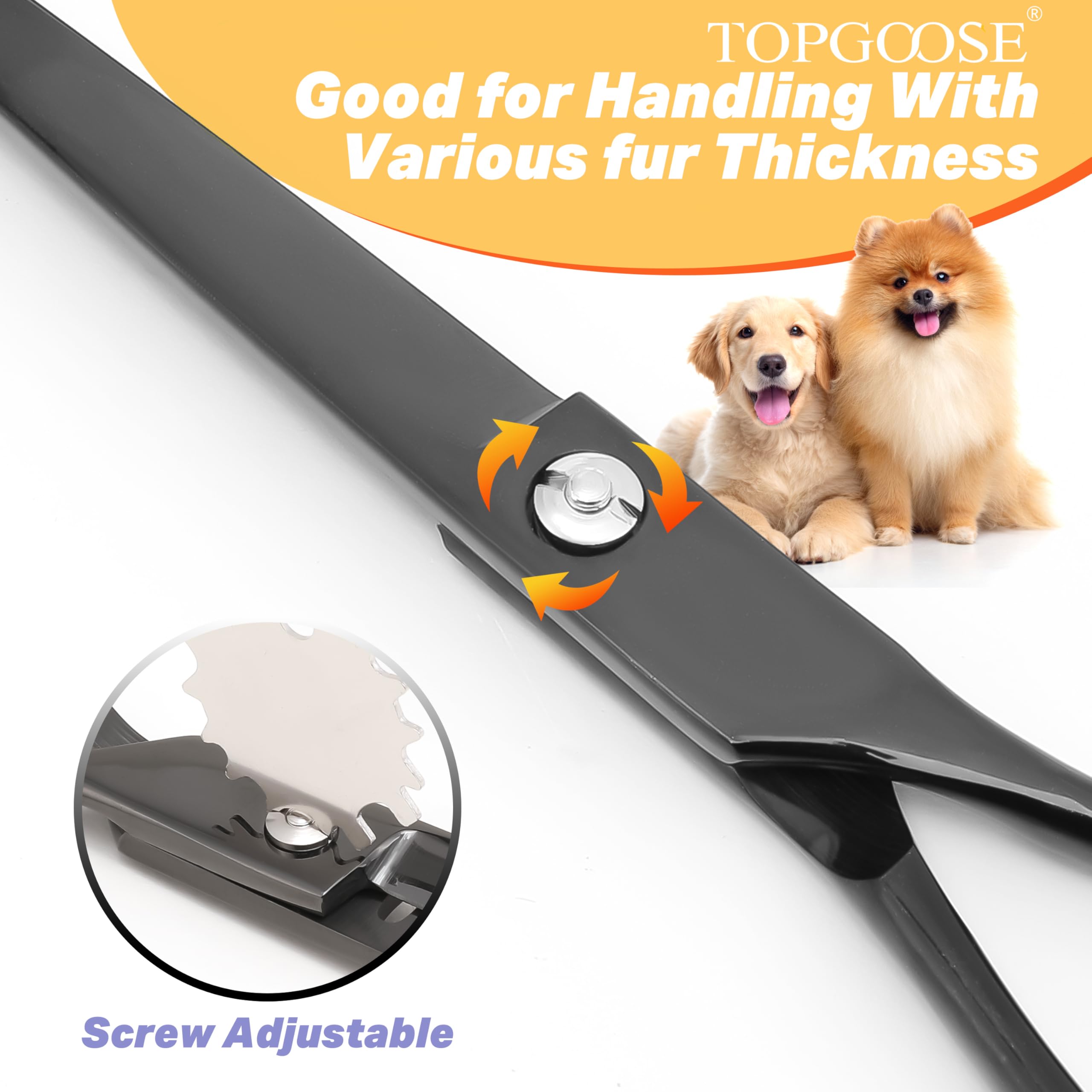 TOPGOOSE anti-rust color-coated coating protects blades during grooming sessions.