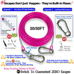 TOPKNOT 360-degree swivel stake prevents tangles during play.
