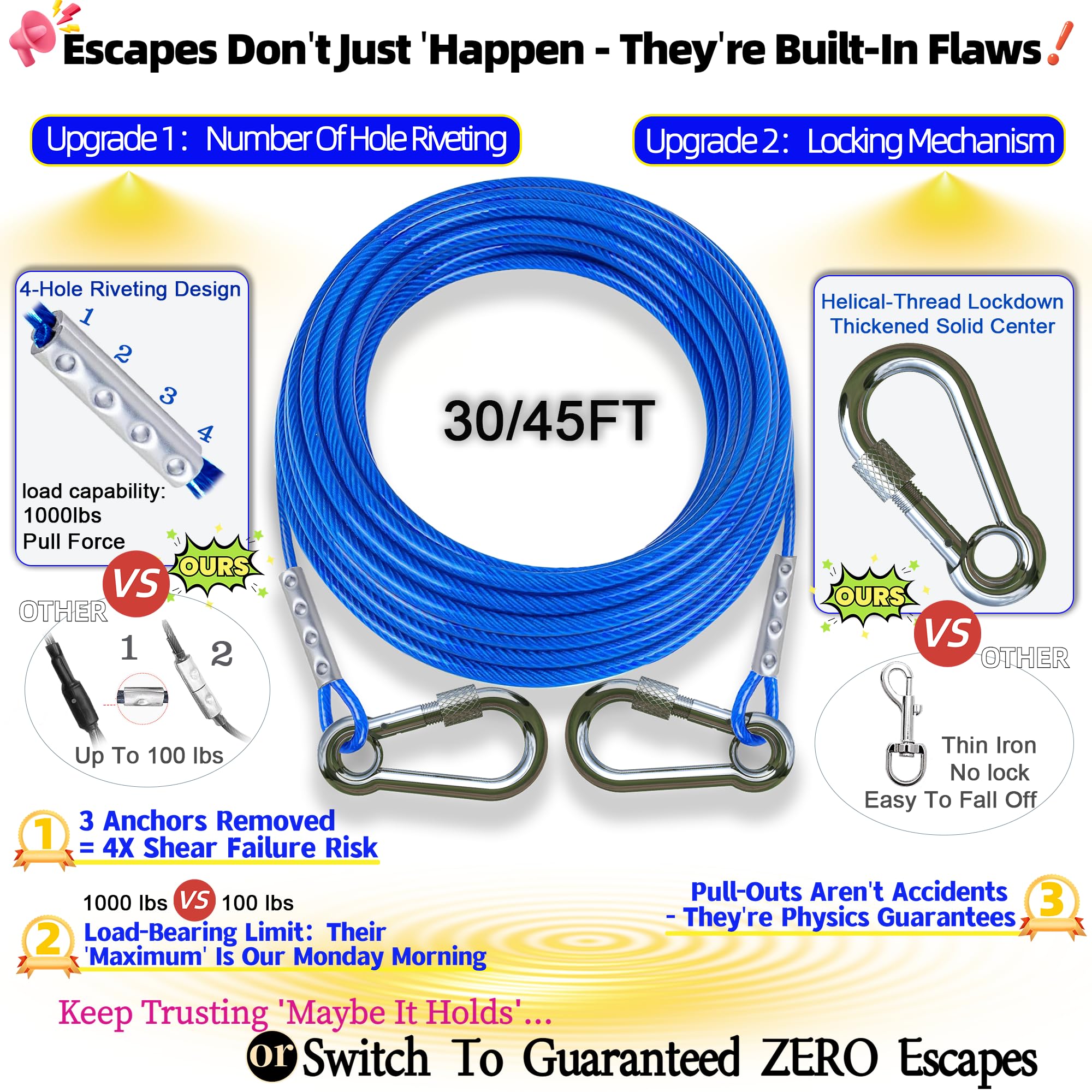 TopKnot 360 swivel base prevents tangling during outdoor play.