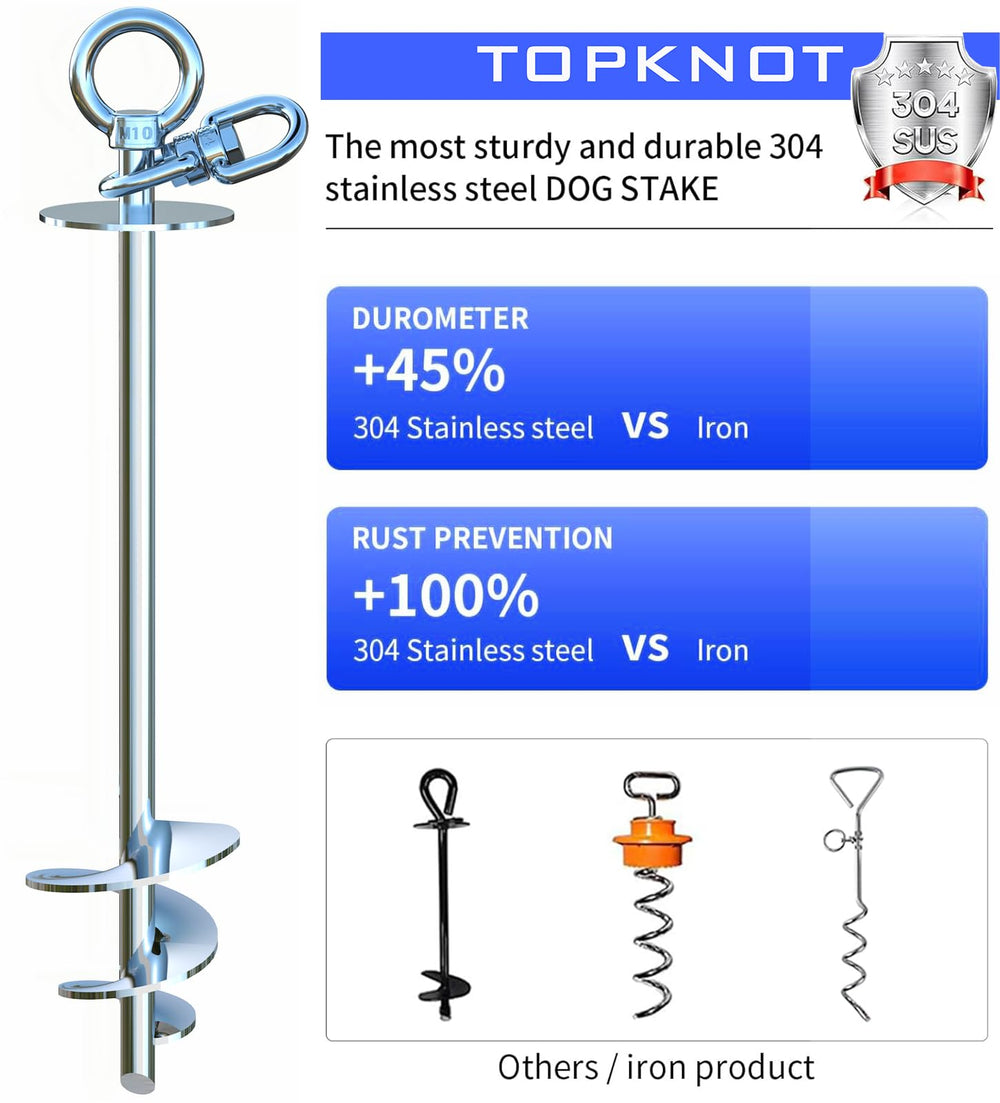 TOPKNOT 360° swivel dog runner prevents tangling during activity.