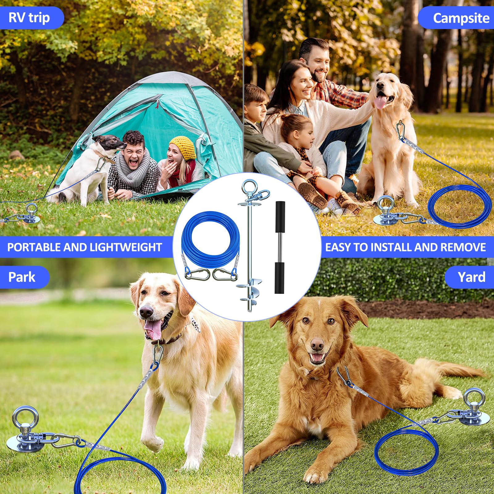 TOPKNOT camping-ready dog run kit for outdoor adventures