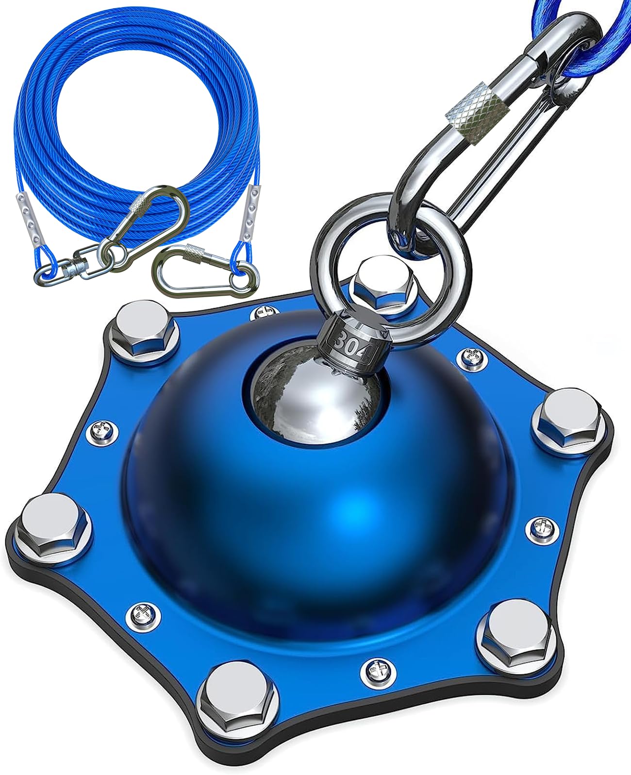 TopKnot 360-degree swivel dog tie-out stake for tangle-free freedom outdoors.
