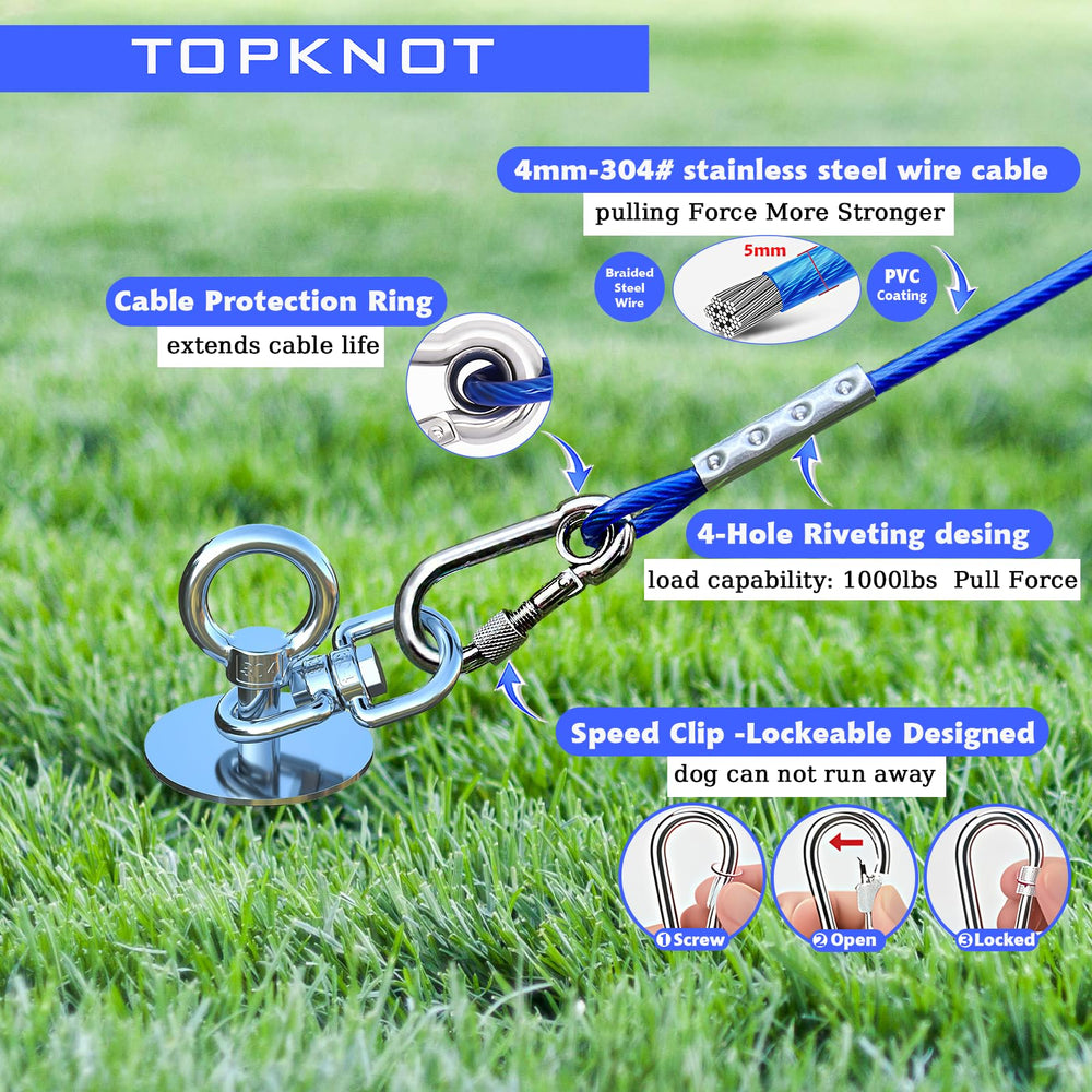 TOPKNOT outdoor camping gear for dogs enables safe, supervised adventures.