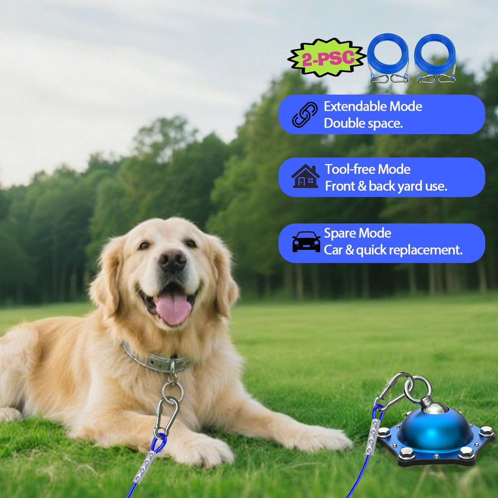 TOPKNOT outdoor dog run is great for yard or camping
