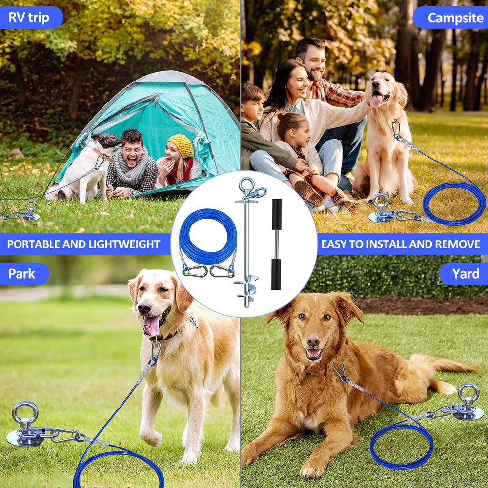 TopKNOT portable camping gear to keep pets secure away from campsites.