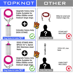 TOPKNOT rotating base ring allows quick leash connections.