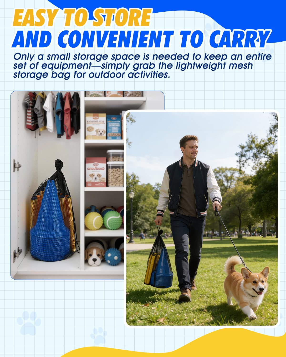 Toplamper set folds compactly for storage and on-the-go practice