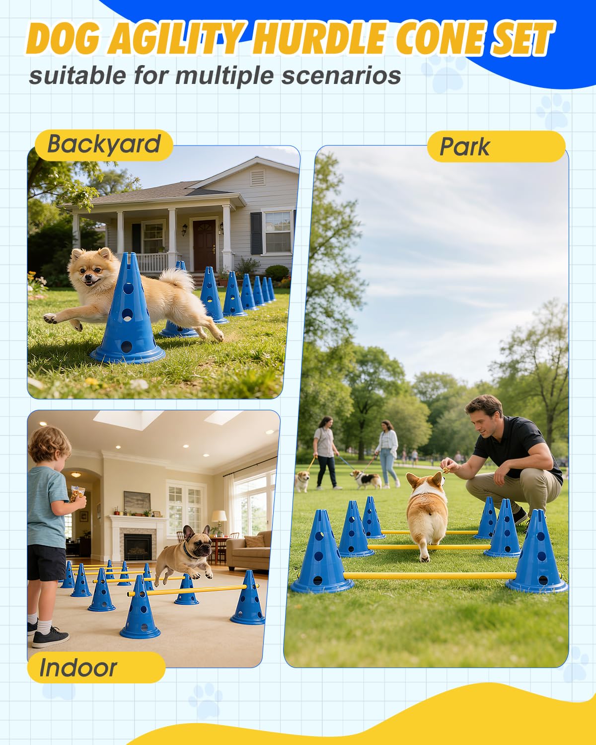 Toplamper dog agility set enhances bonding and active play indoors or in the yard