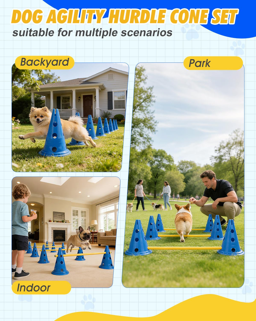 Toplamper dog agility set enhances bonding and active play indoors or in the yard