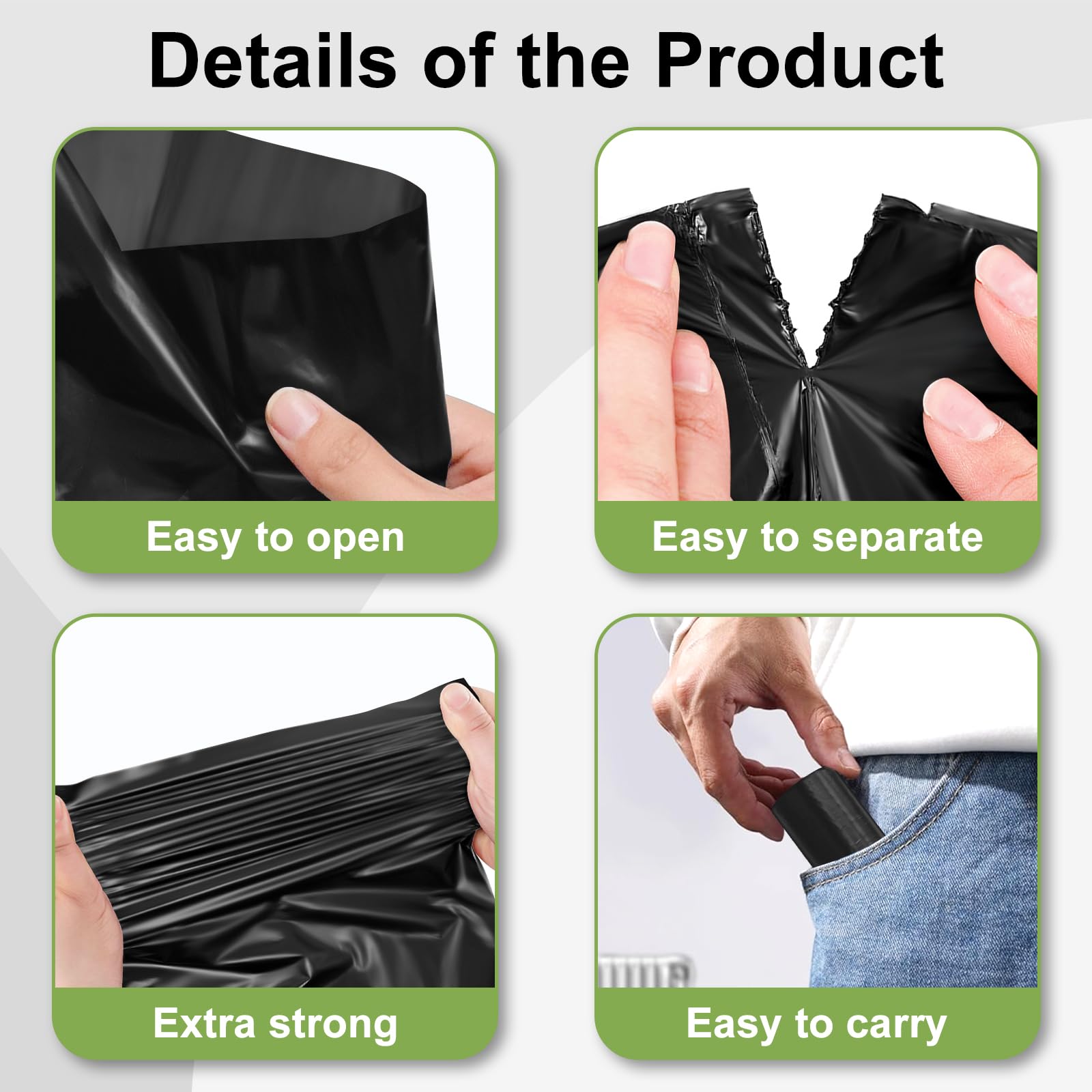 Toplive easy-tear bags allow quick, hygienic cleanup on the go