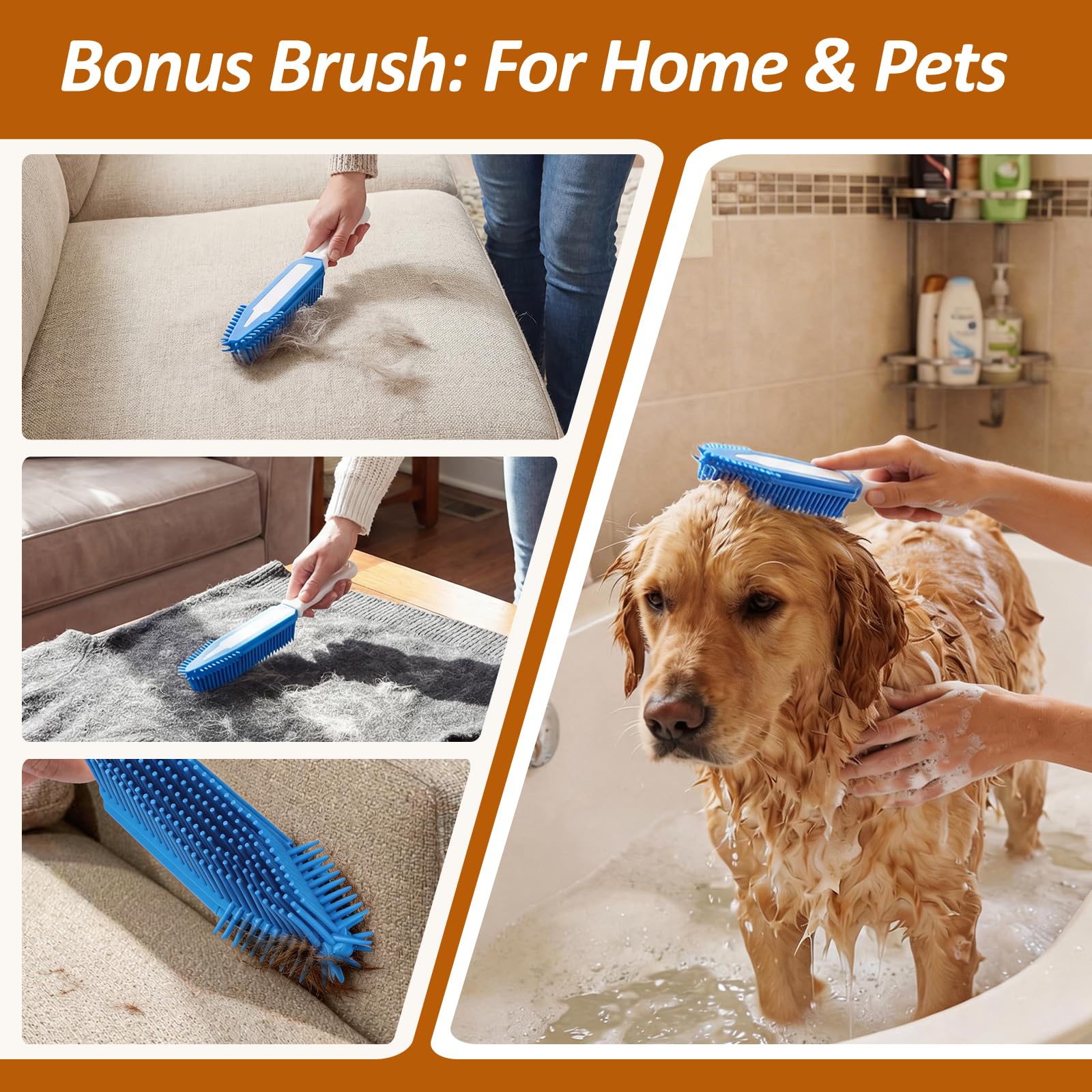 Topmart rake cleans car interiors and fabric surfaces