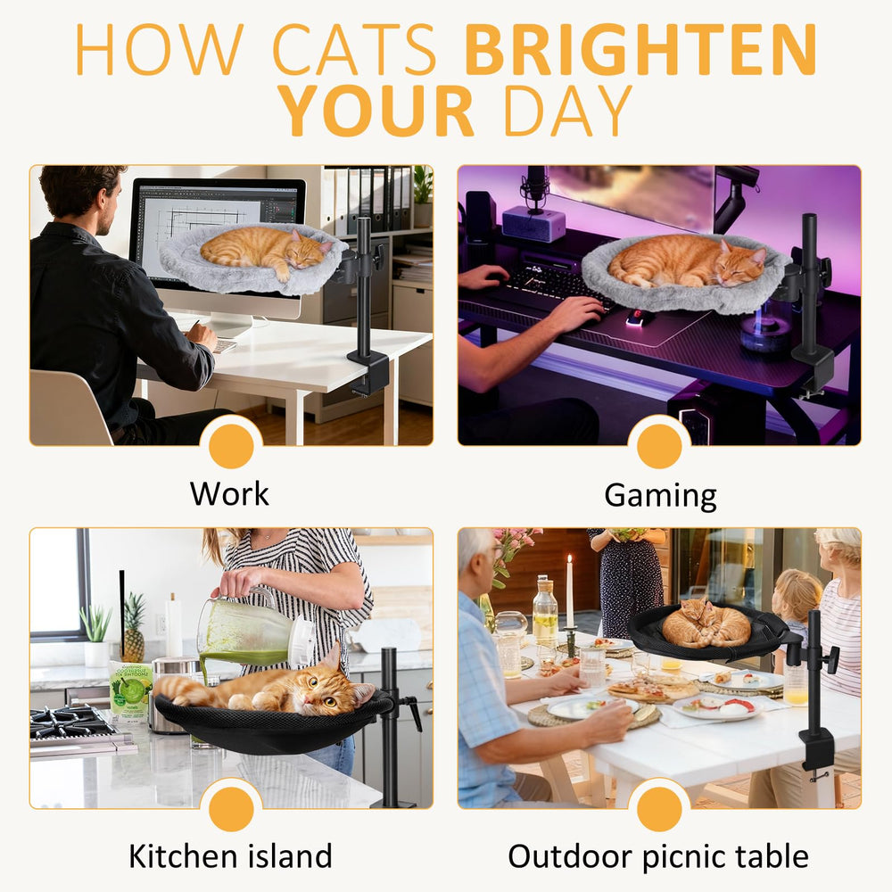 Topmart cat desk bed supports up to 45 lbs for small to medium cats