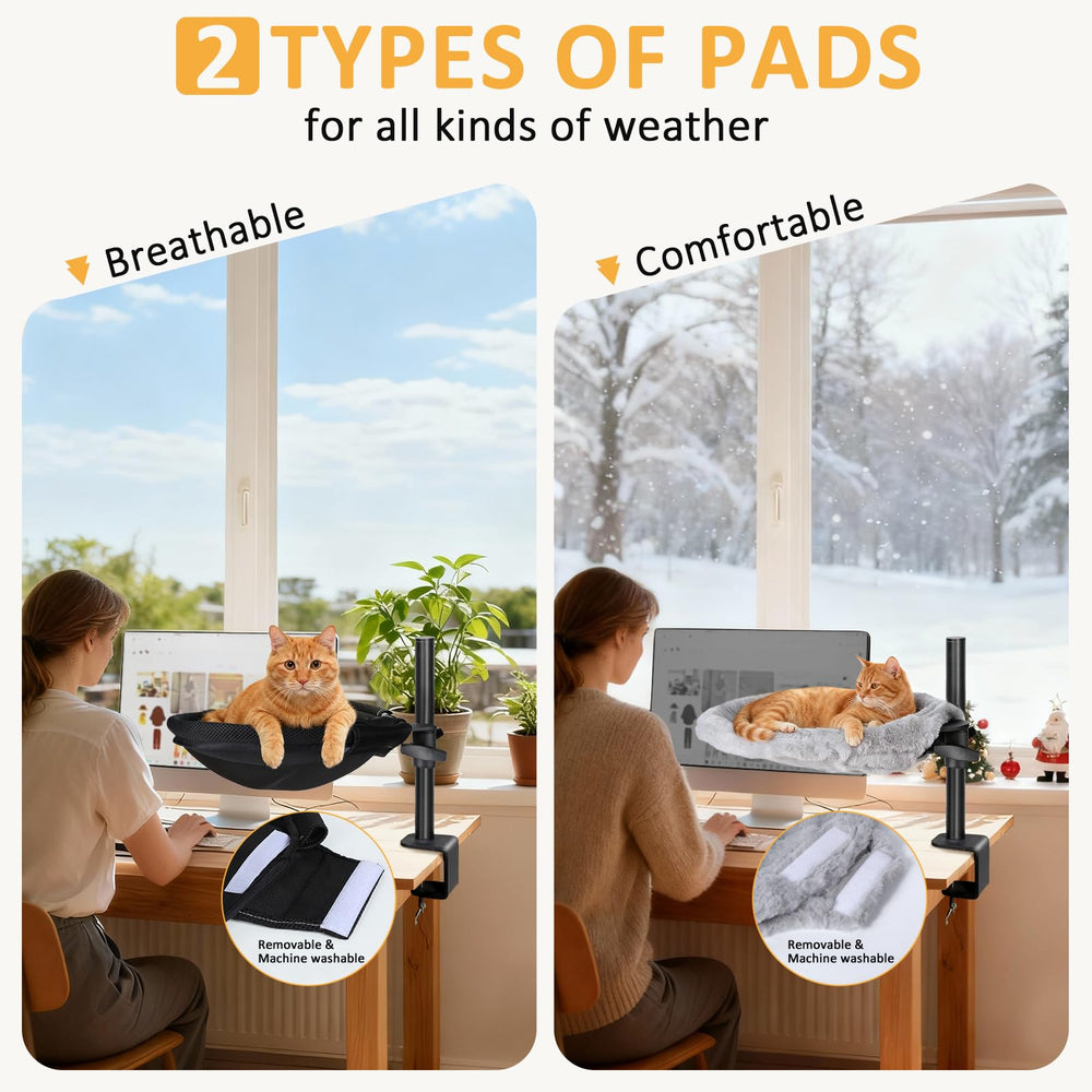 Topmart cat desk bed easy installation with clamp system—no tools required