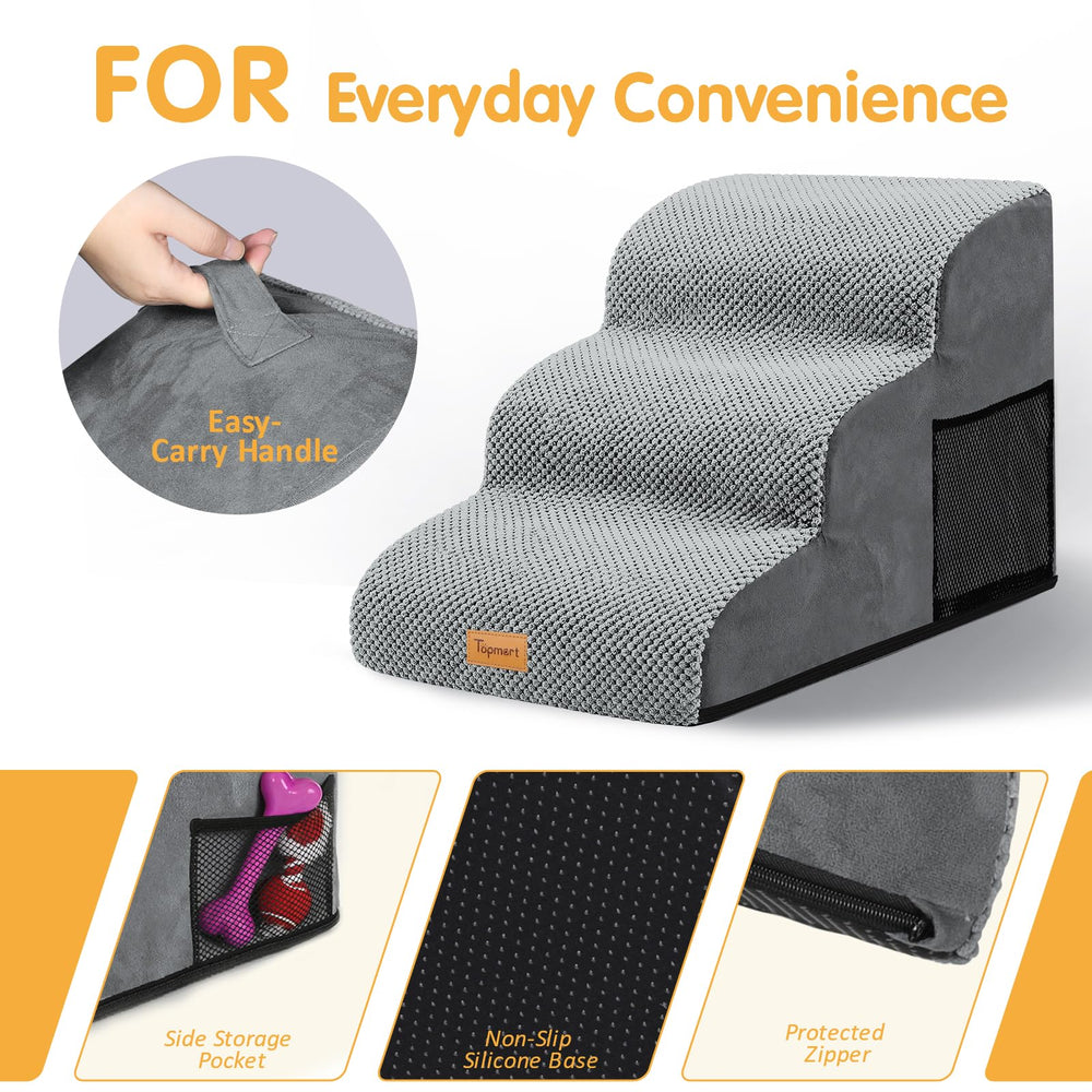 Topmart corduroy top with traction helps pets grip during climbs.