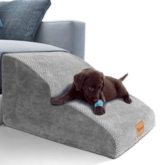 Topmart high-density foam dog ramp 2 tiers for stable ground access